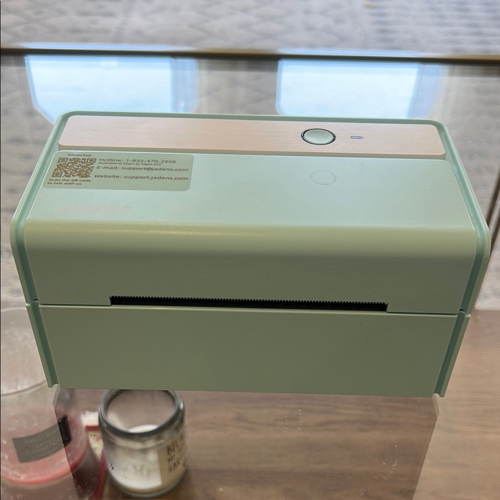 Mint Green Mini Label Printer